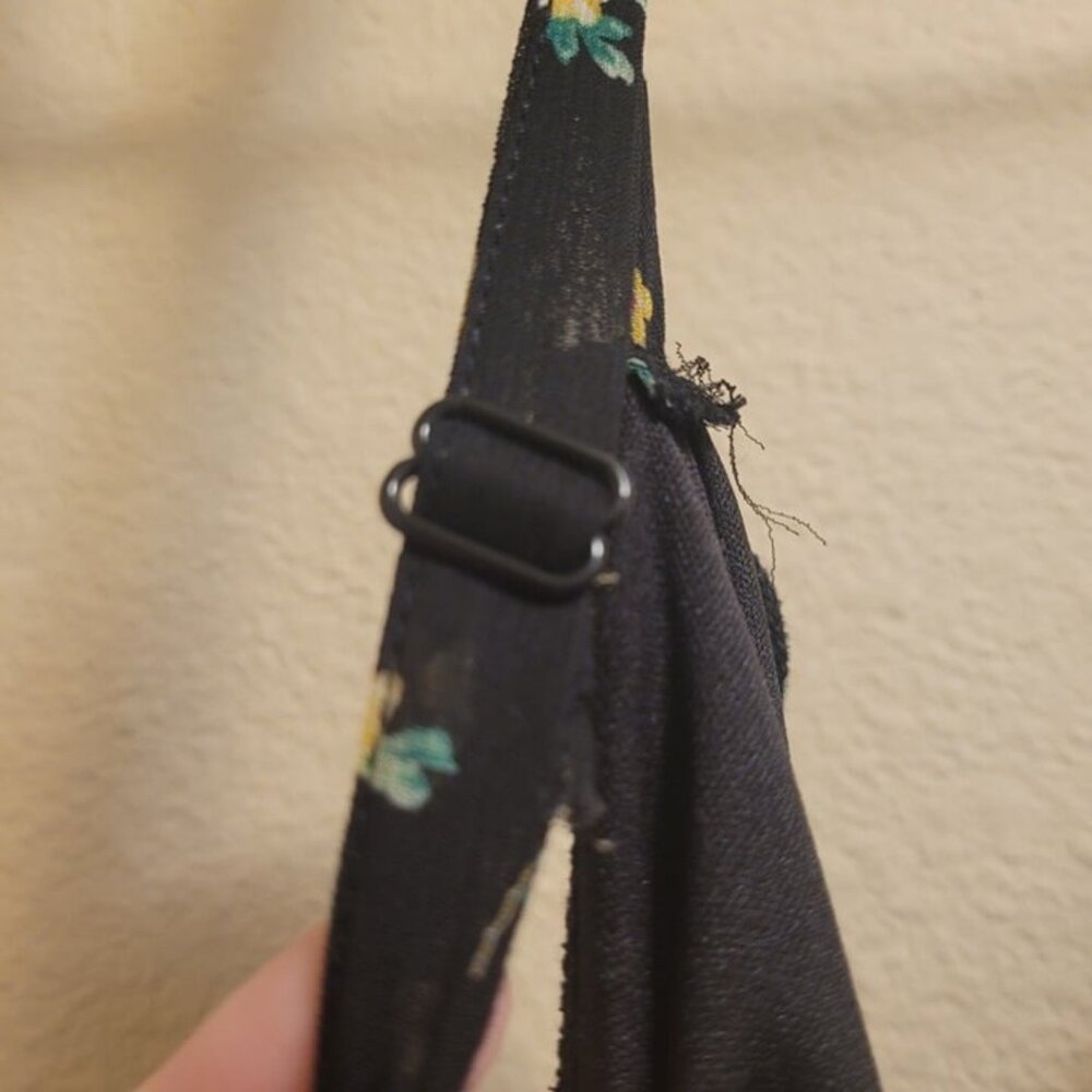 Walmart No Boundaries Size 2X Black Floral Midi Dress - Picture 8 of 9
